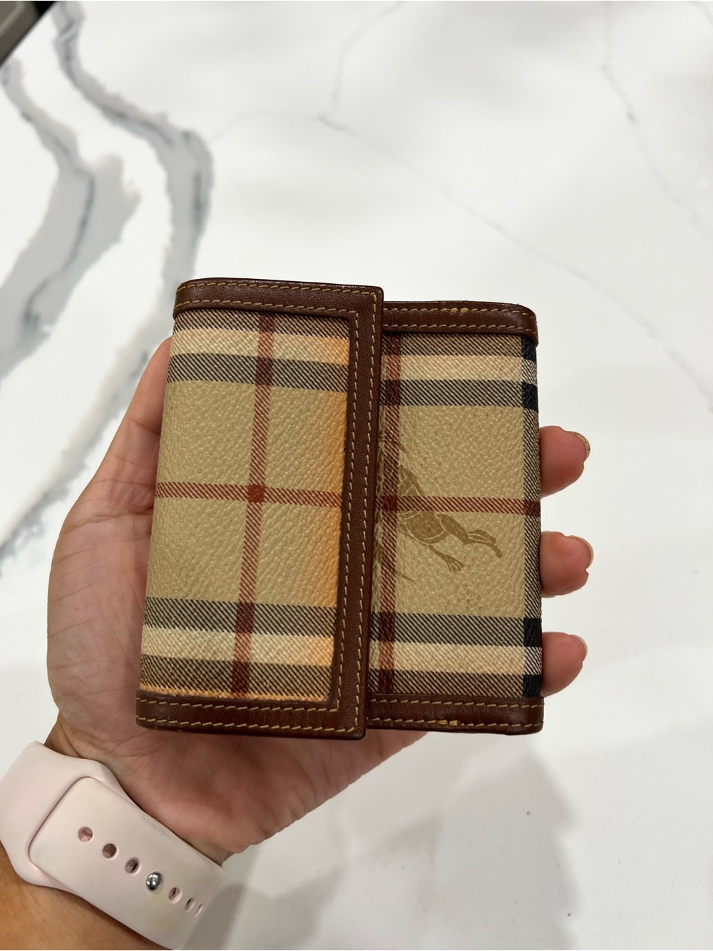 Authentic Vintage Burberrys Heritage Check Bifold Compact Wallet 🔥